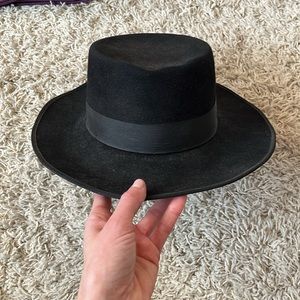 Fernandez y Roche Vintage Felt Wide-Brim Hat